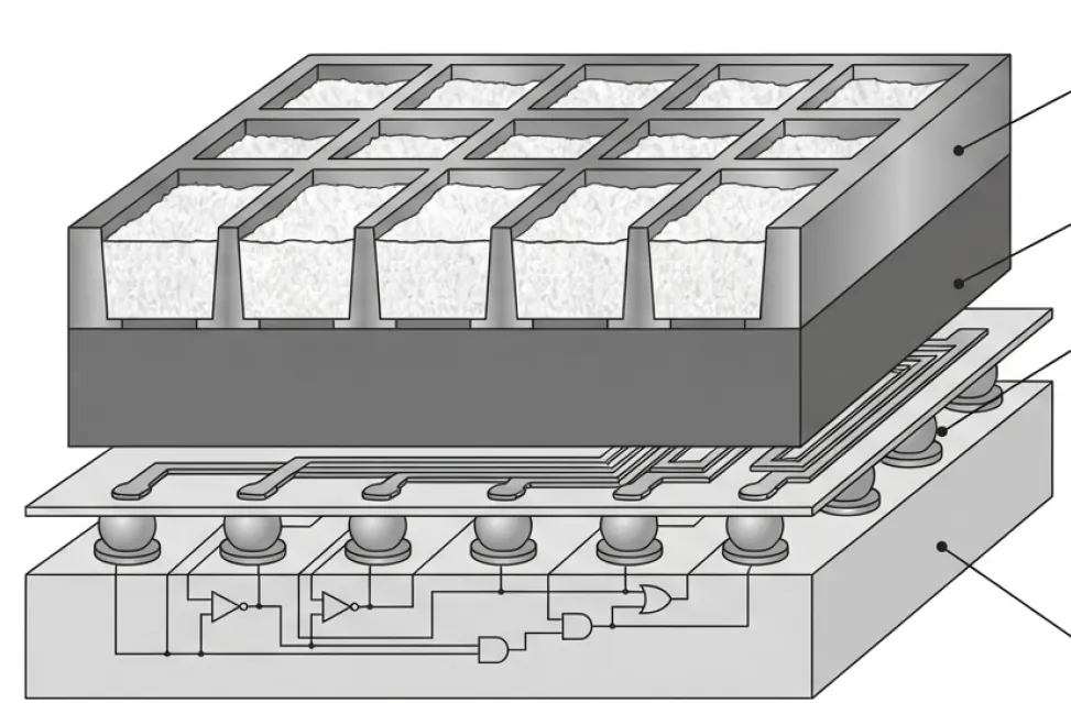 3D CMOS FPDの積層構造図